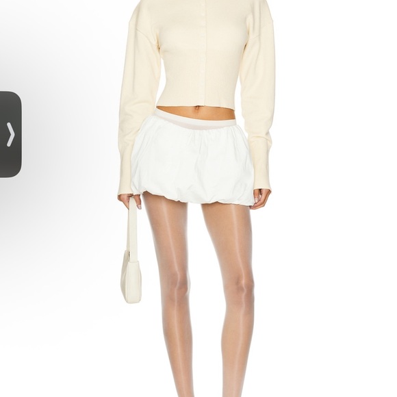 Revolve Lioness Ivory Cream Button-Up Cropped Cardigan XS - Picture 4 of 8